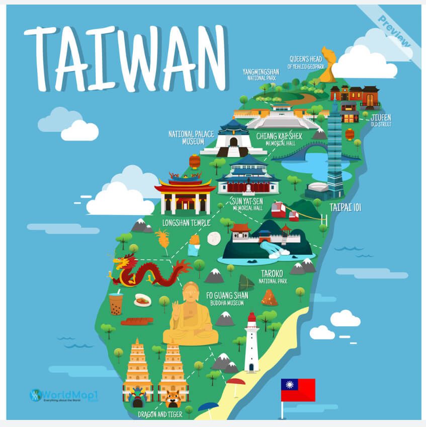 Taiwan Tourism Map